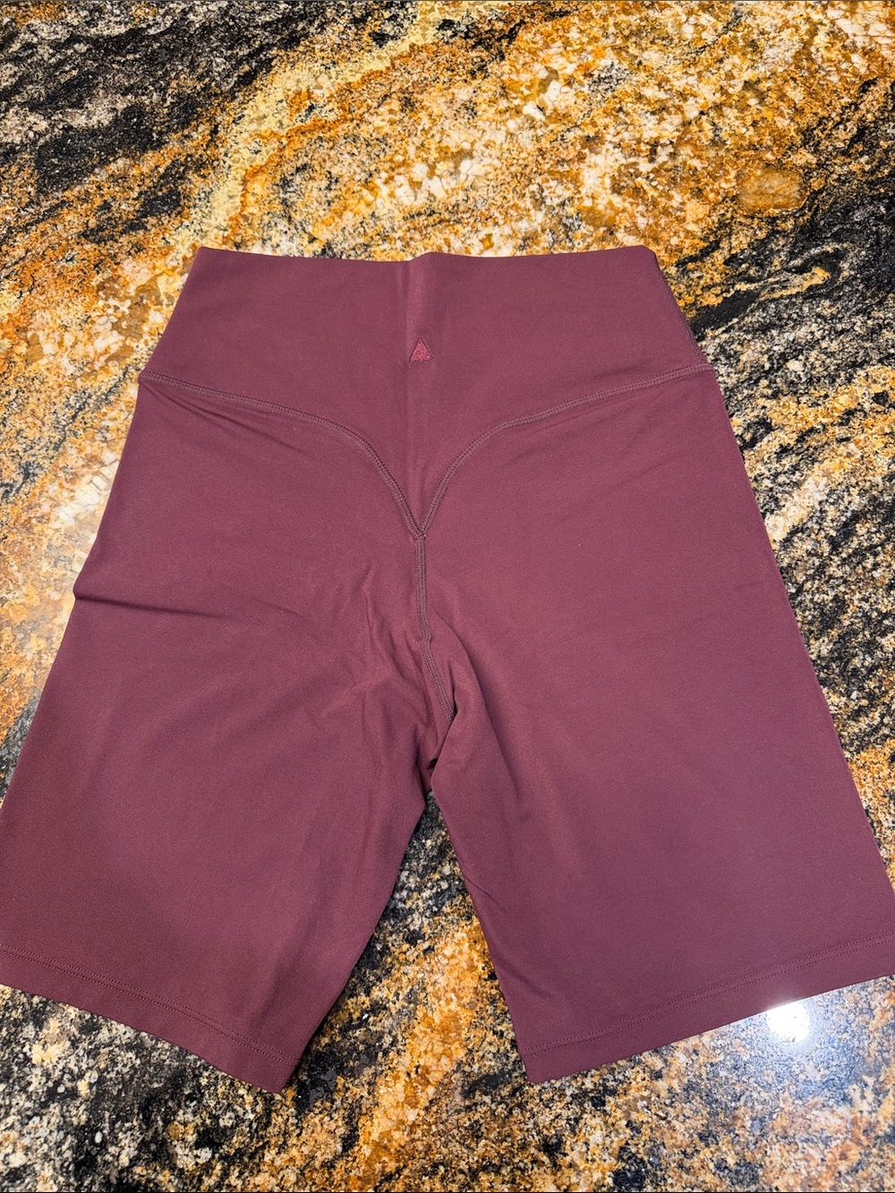 VITALITY Women’s High-Waist Burgundy Bike Shorts